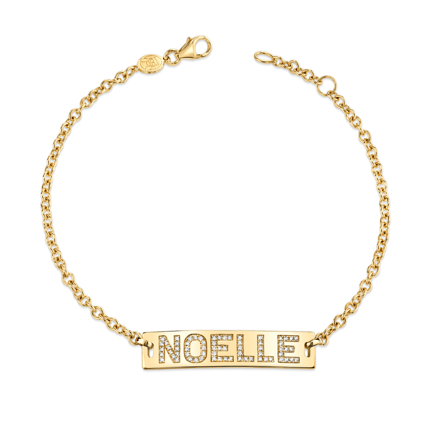 Kids Signature Classic ID Engravable Pave Bracelet - Lotus Diamond