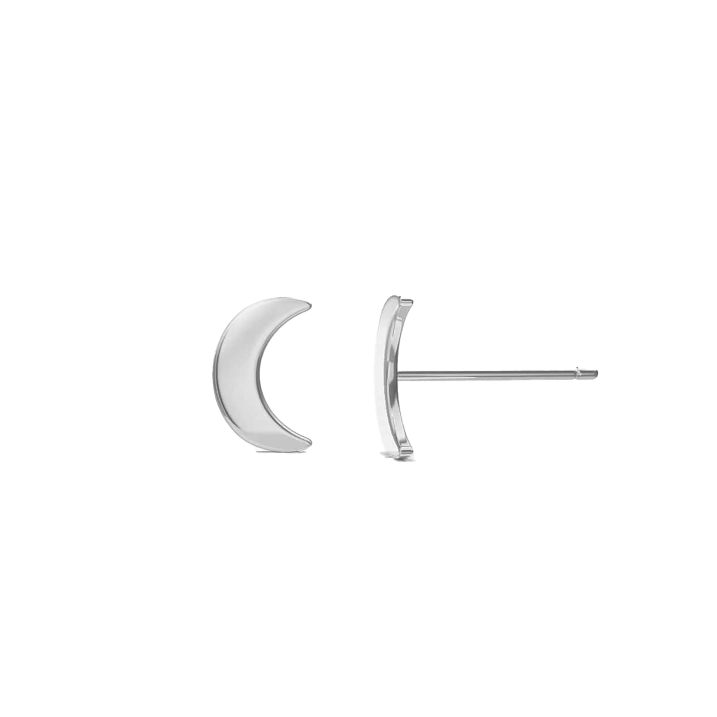 Kids Solid Moon Studs - Lotus Diamond