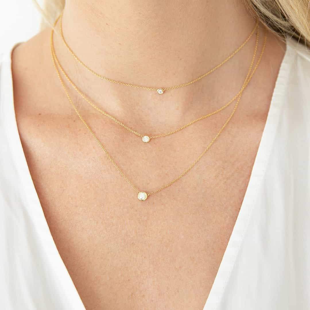 Kids Solitaire Diamond Necklace - Lotus Diamond