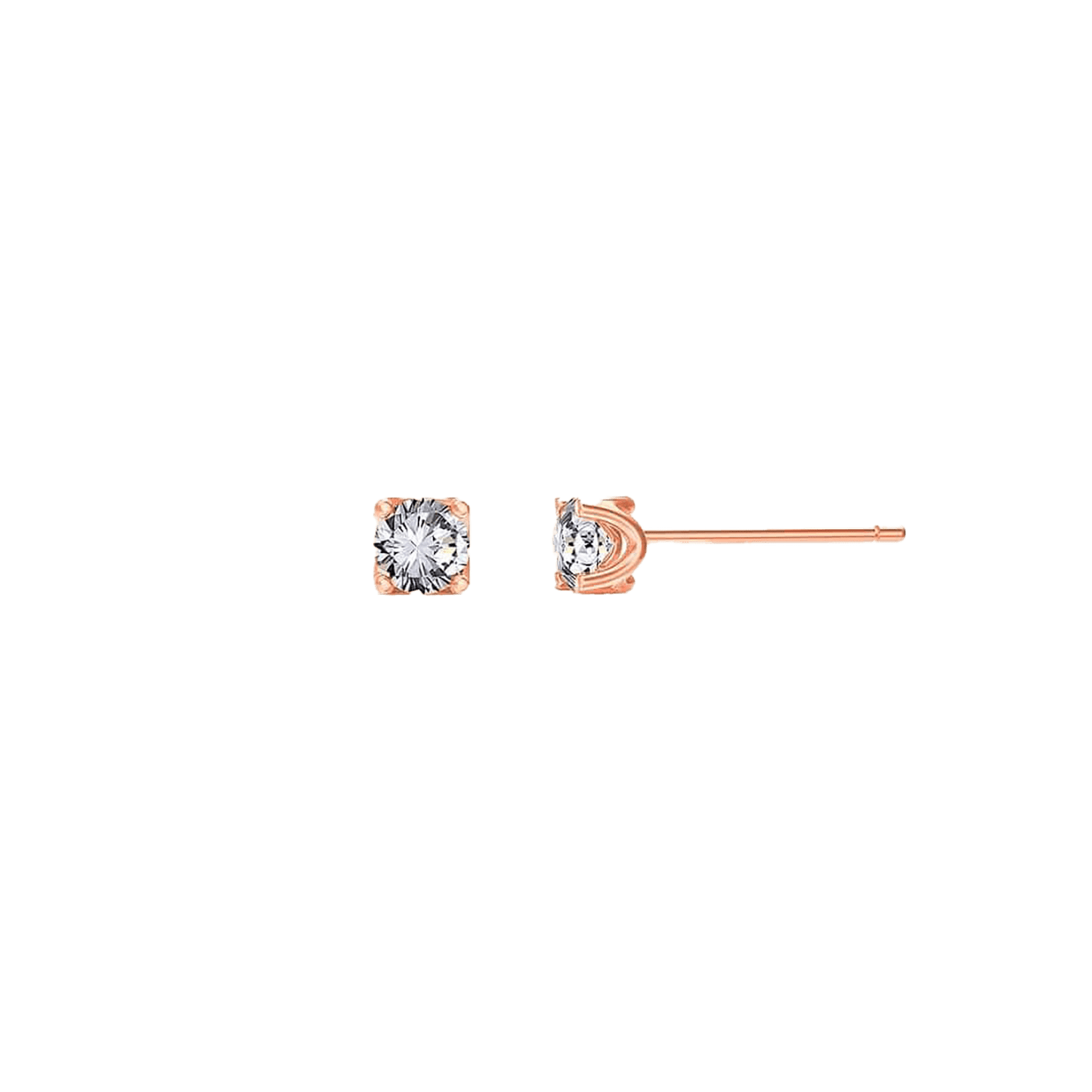 Kids U Pave Solitaire Studs - Lotus Diamond