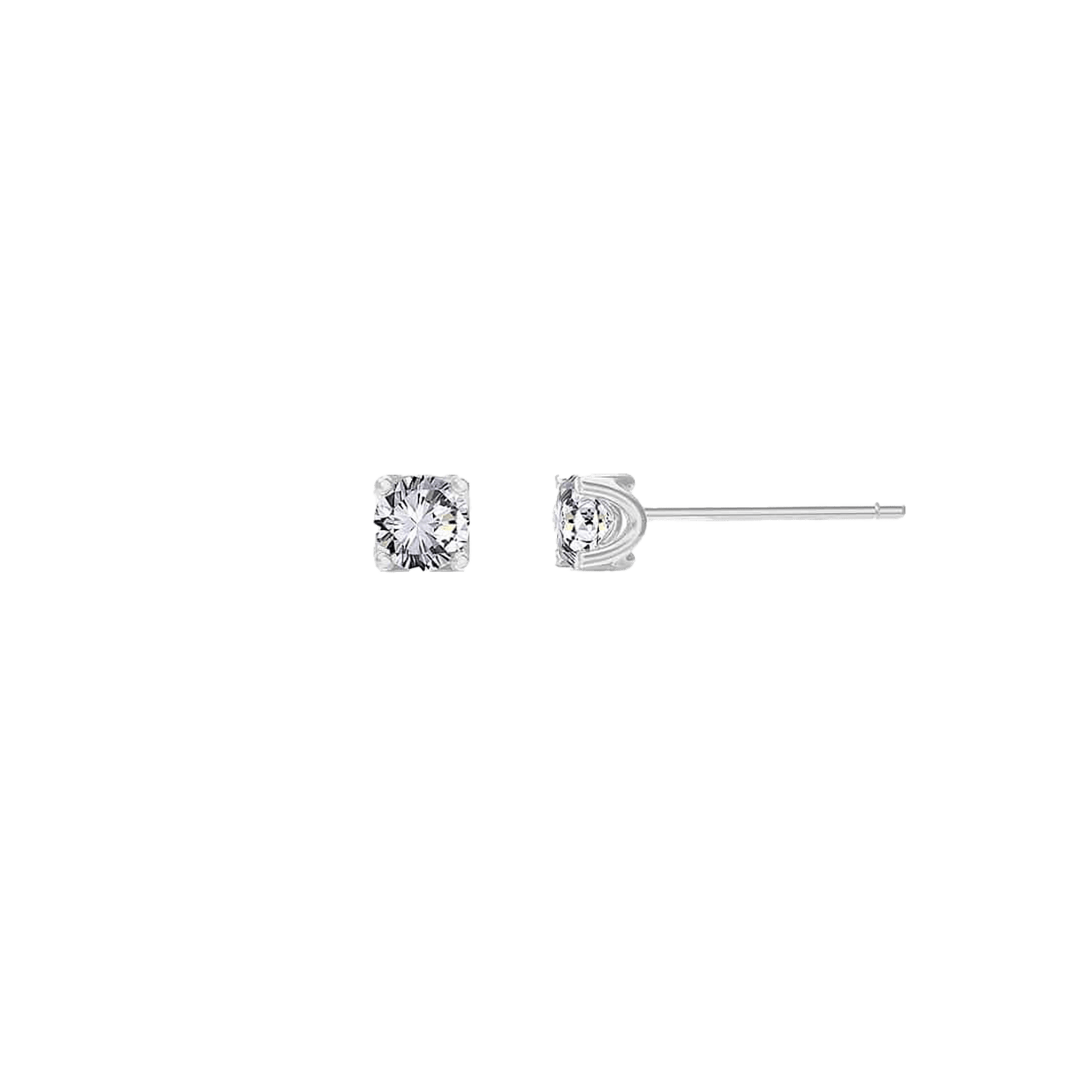 Kids U Pave Solitaire Studs - Lotus Diamond