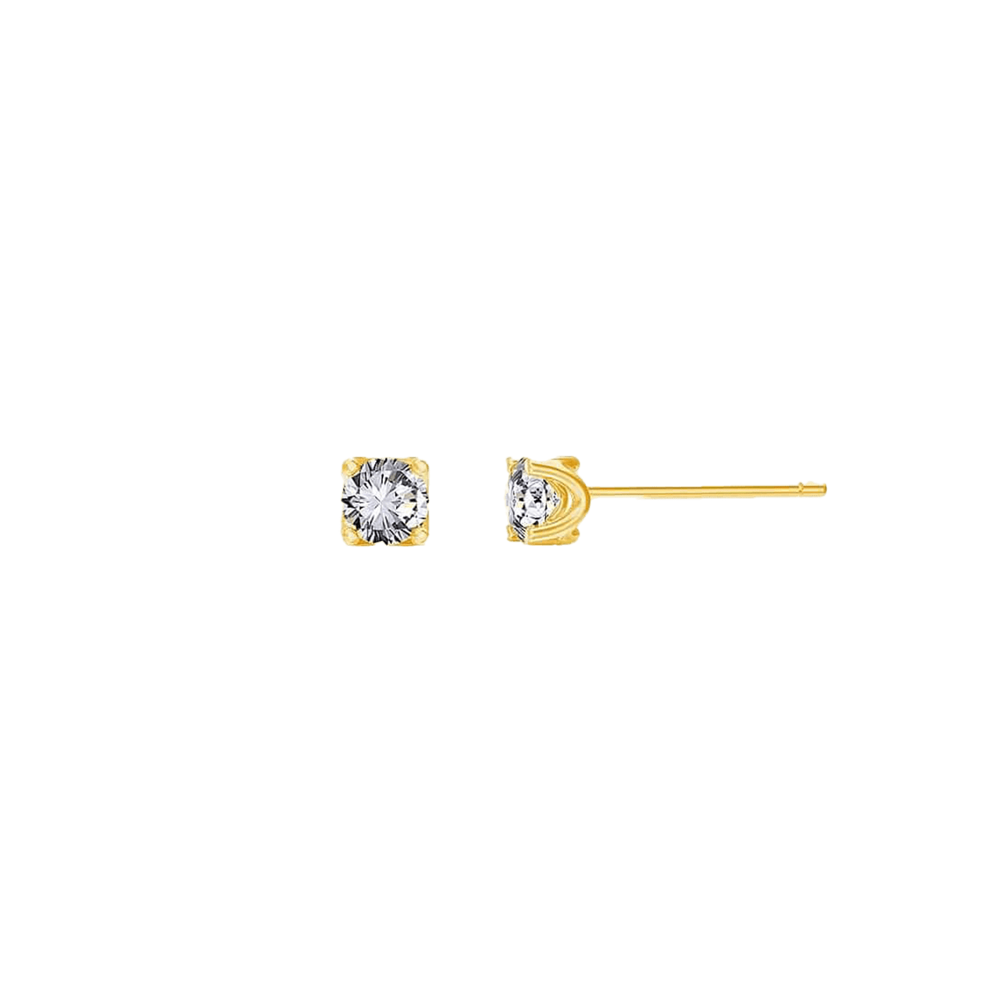 Kids U Pave Solitaire Studs - Lotus Diamond