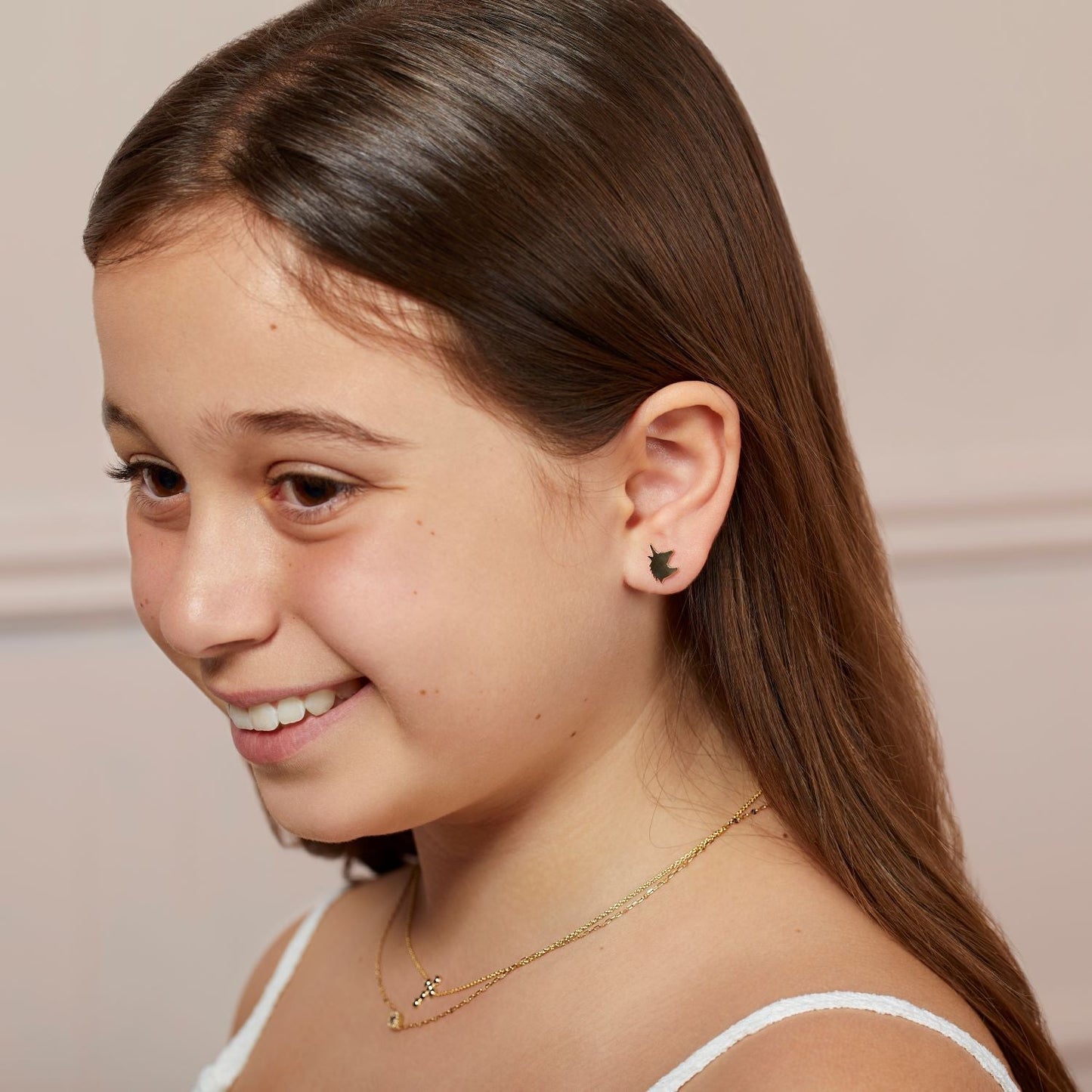 Kids Unicorn Stud Earrings - Lotus Diamond