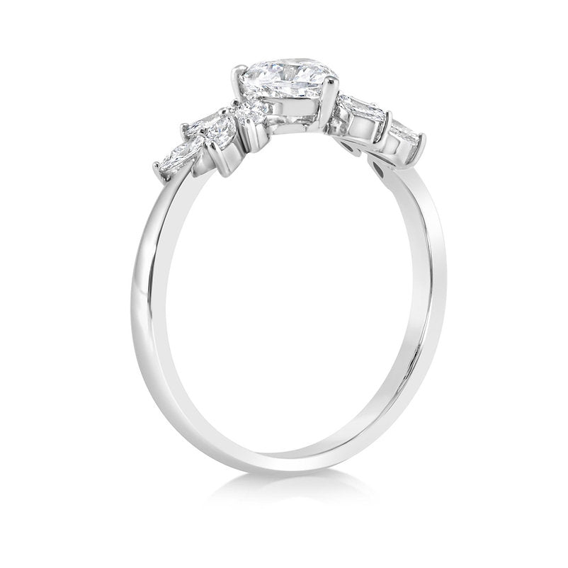 Lab grown Diamond 18K ring setting - Lotus Diamond