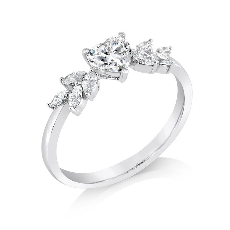 Lab grown Diamond 18K ring setting - Lotus Diamond
