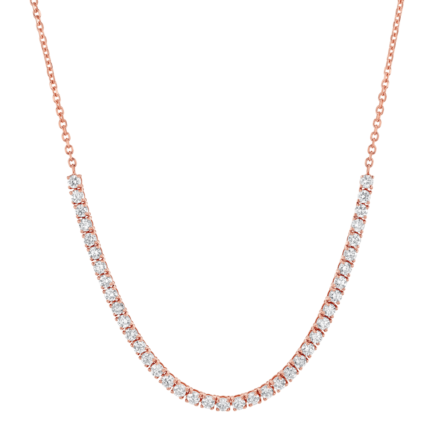 Large Diamond Tennis Chain Necklace - Lotus Diamond
