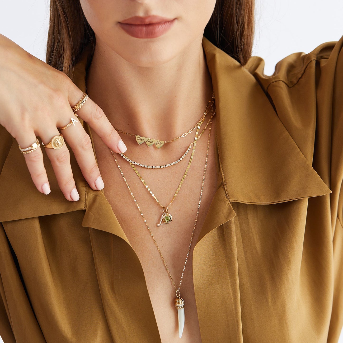 Large Diamond Tennis Chain Necklace - Lotus Diamond