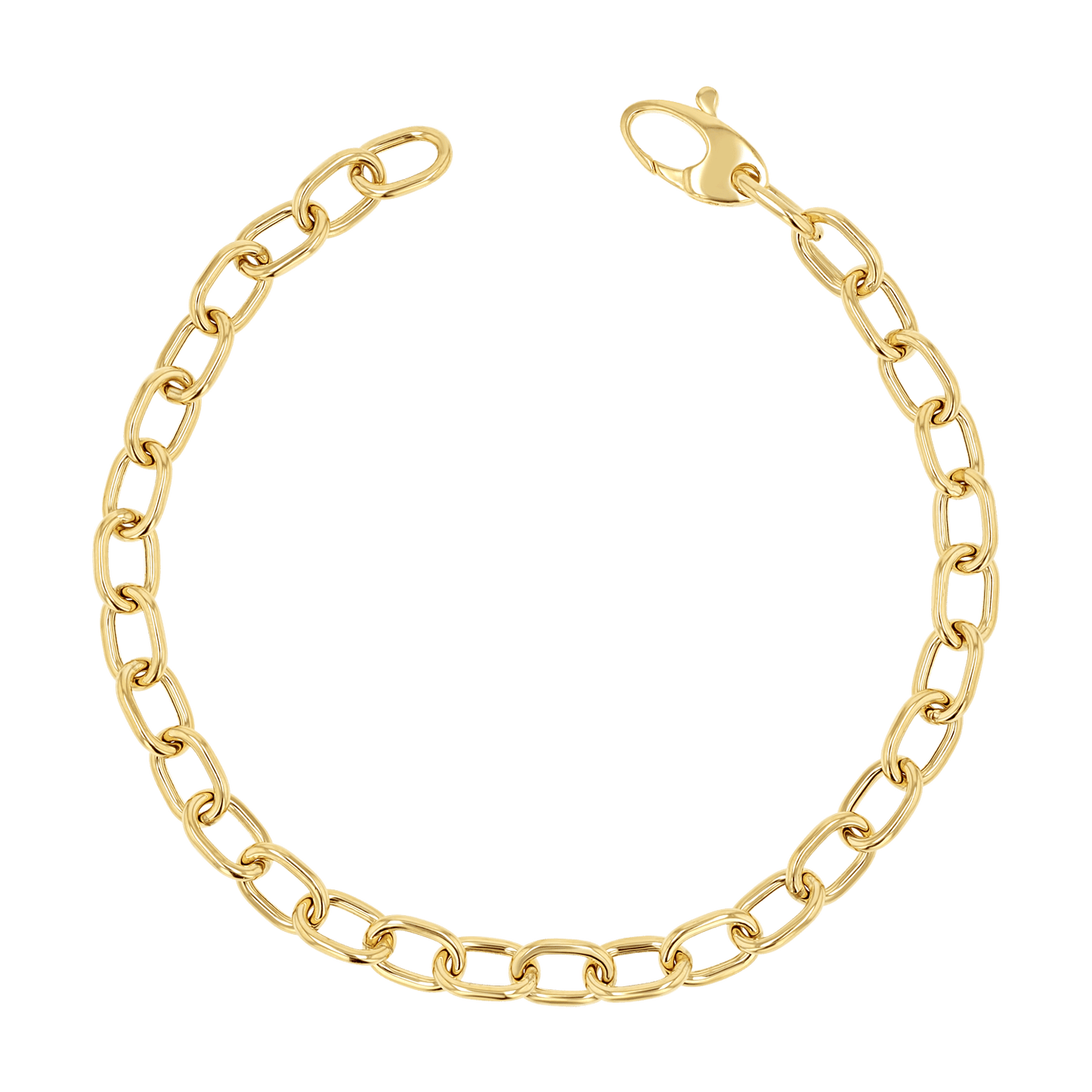 Large Rolo Chain Bracelet - Lotus Diamond