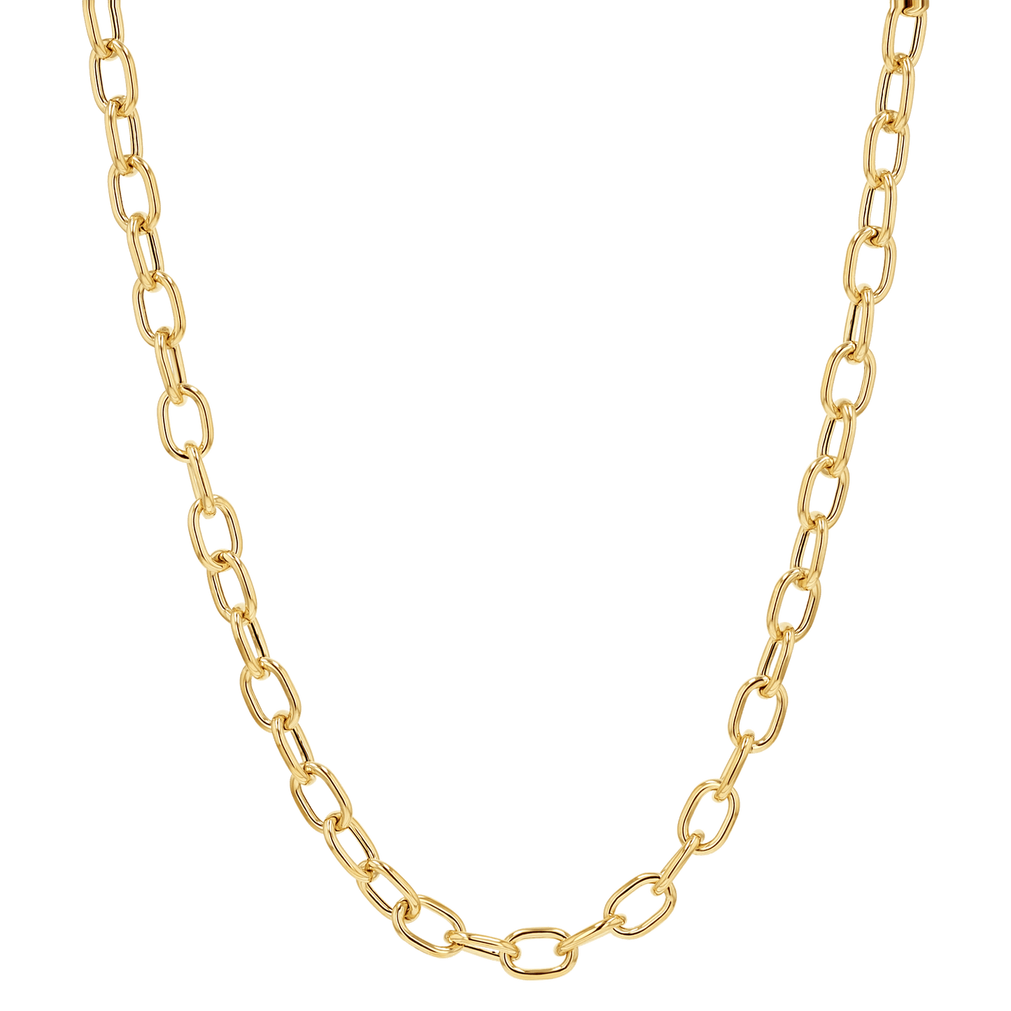 Large Rolo Chain Necklace - Lotus Diamond