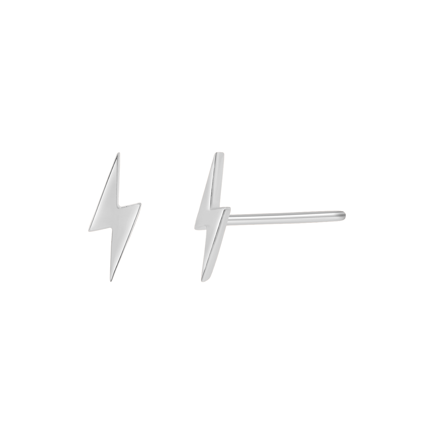 Lightning Bolt Stud Earrings - Lotus Diamond