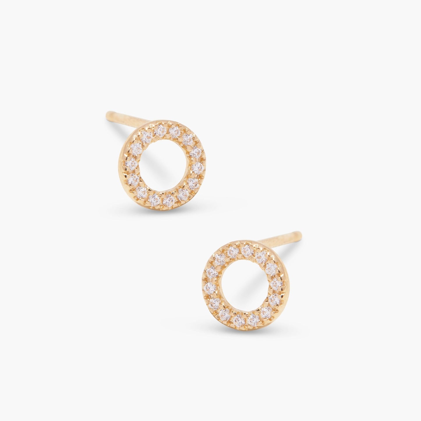 Lydia 14K Gold Diamond Earrings - Lotus Diamond