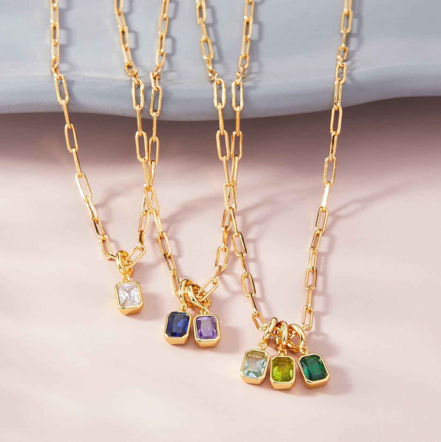 Mackenzie Hinge Birthstone Charm - Lotus Diamond