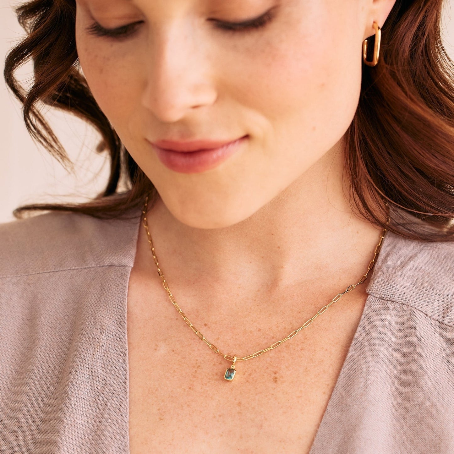 Mackenzie Hinge Birthstone Charm - Lotus Diamond