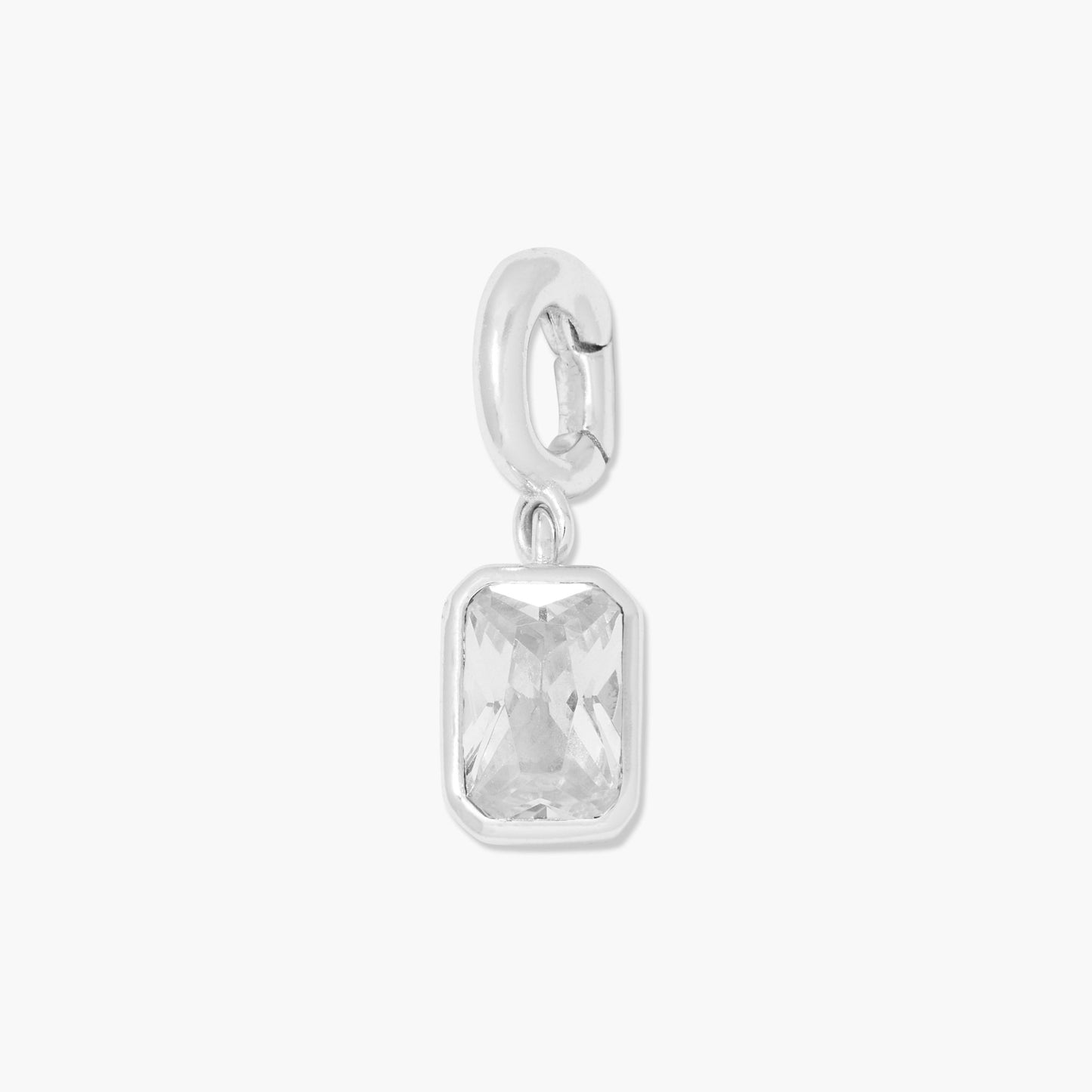 Mackenzie Hinge Birthstone Charm - Lotus Diamond