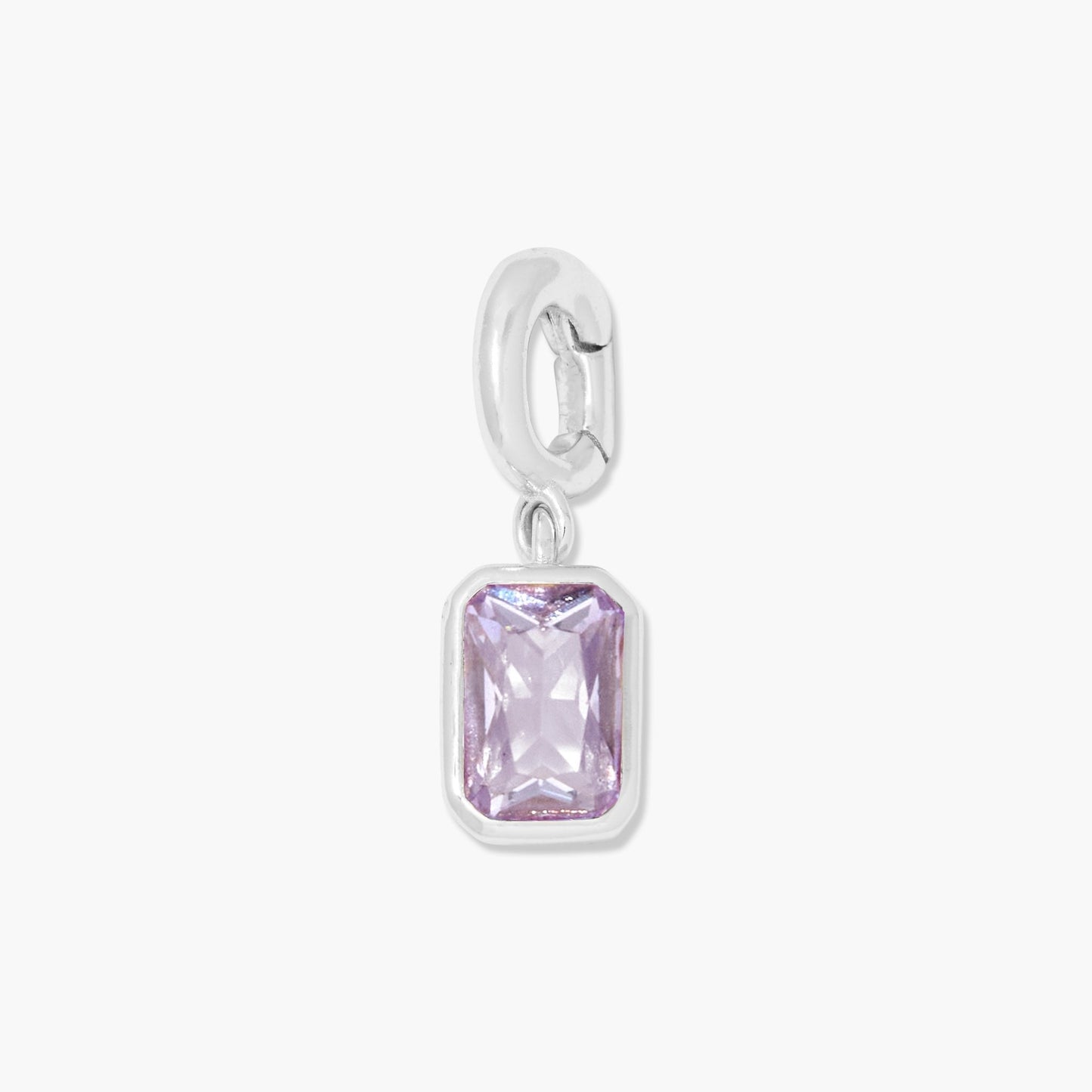Mackenzie Hinge Birthstone Charm - Lotus Diamond