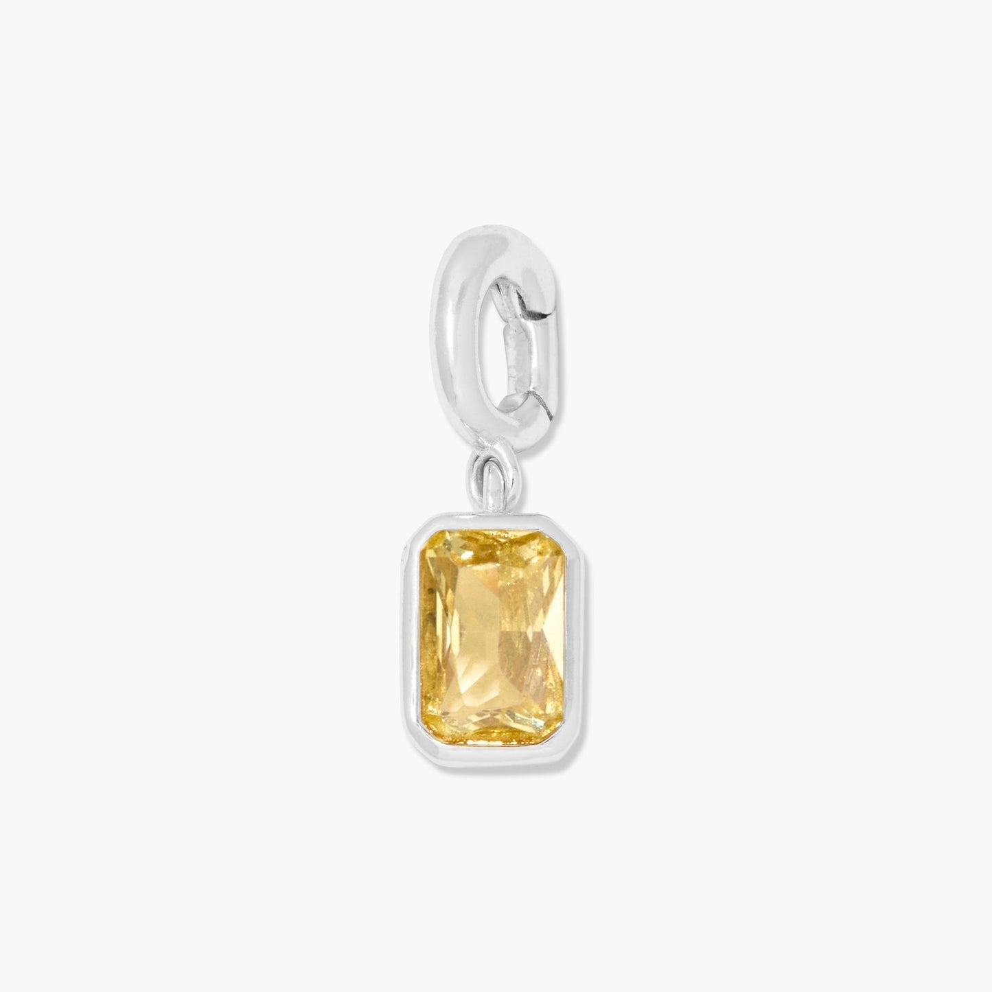 Mackenzie Hinge Birthstone Charm - Lotus Diamond