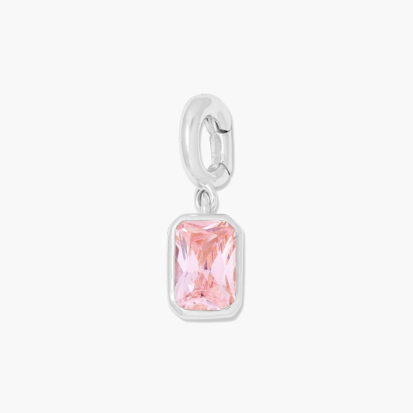 Mackenzie Hinge Birthstone Charm - Lotus Diamond