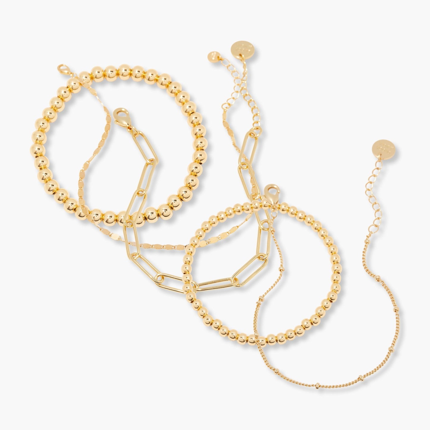 Makenna Chain Bracelet Set - Lotus Diamond