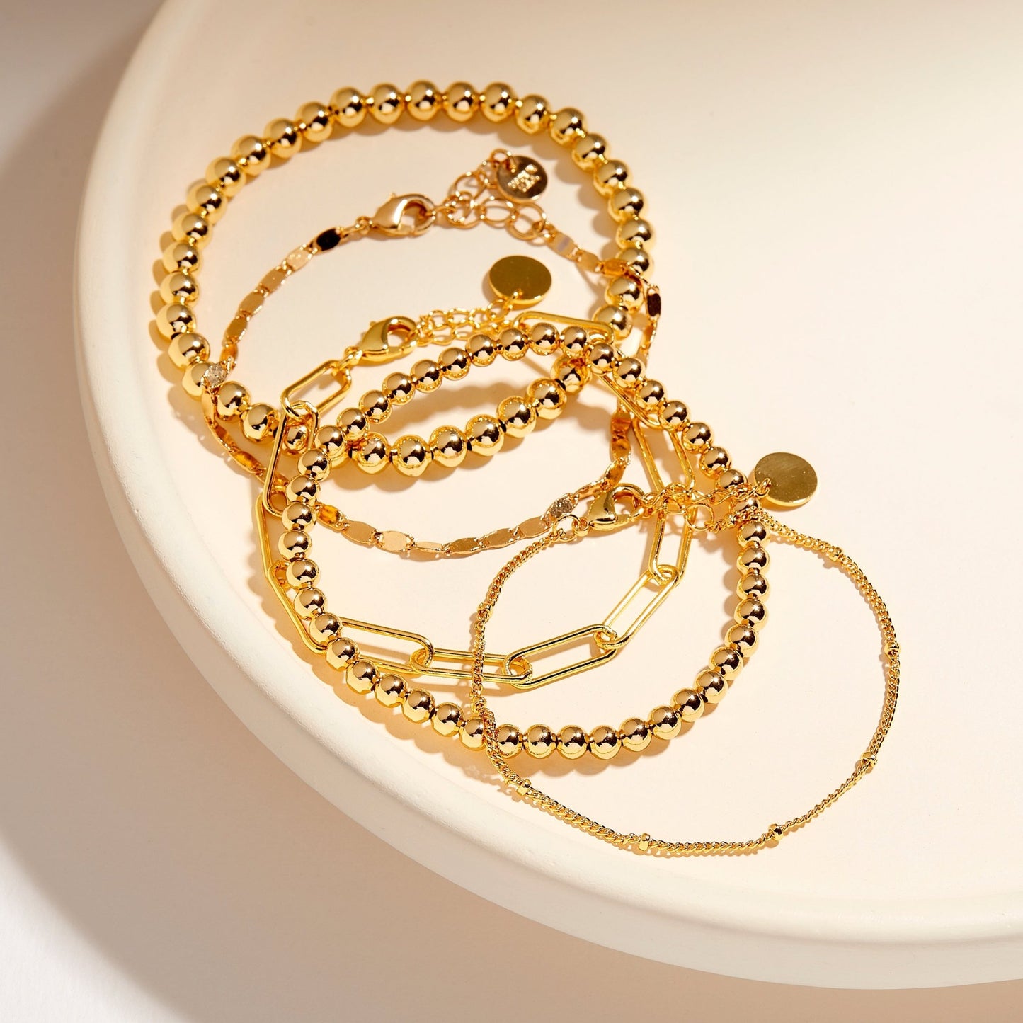 Makenna Chain Bracelet Set - Lotus Diamond