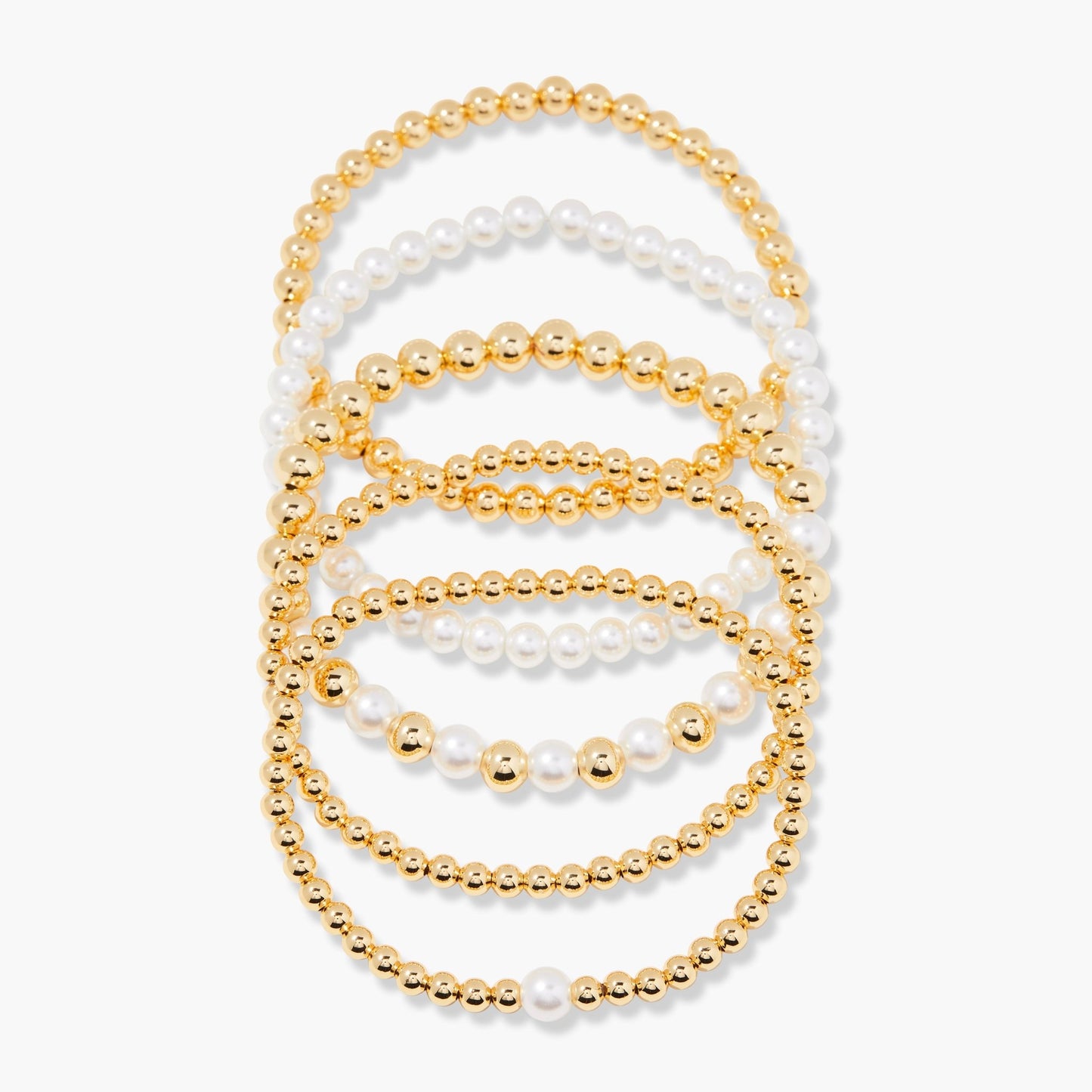 Makenna Pearl Bracelet Set - Lotus Diamond