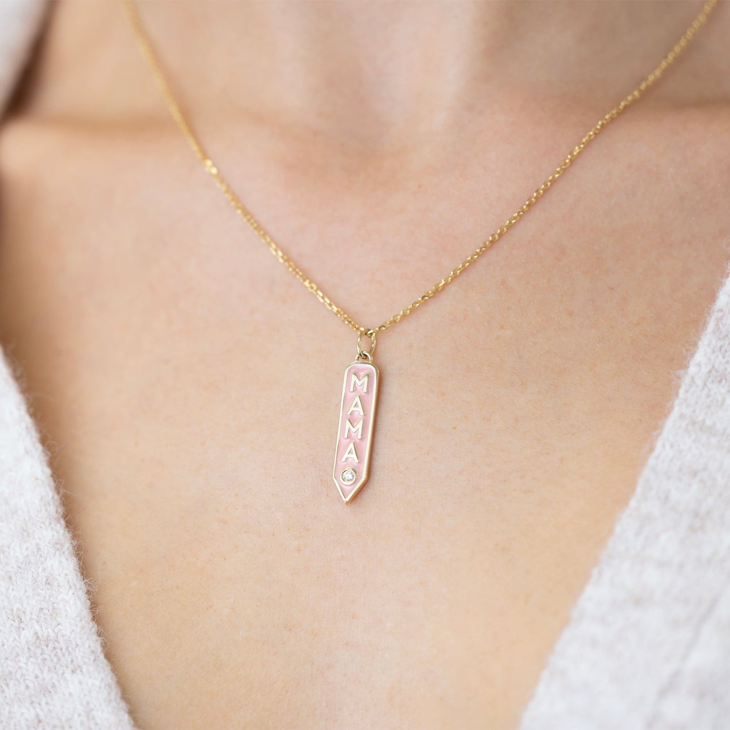 Mama Diamond Dagger Charm - Lotus Diamond