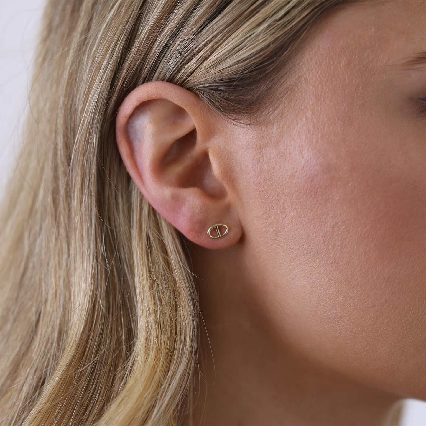 Mariner Stud Earrings - Lotus Diamond