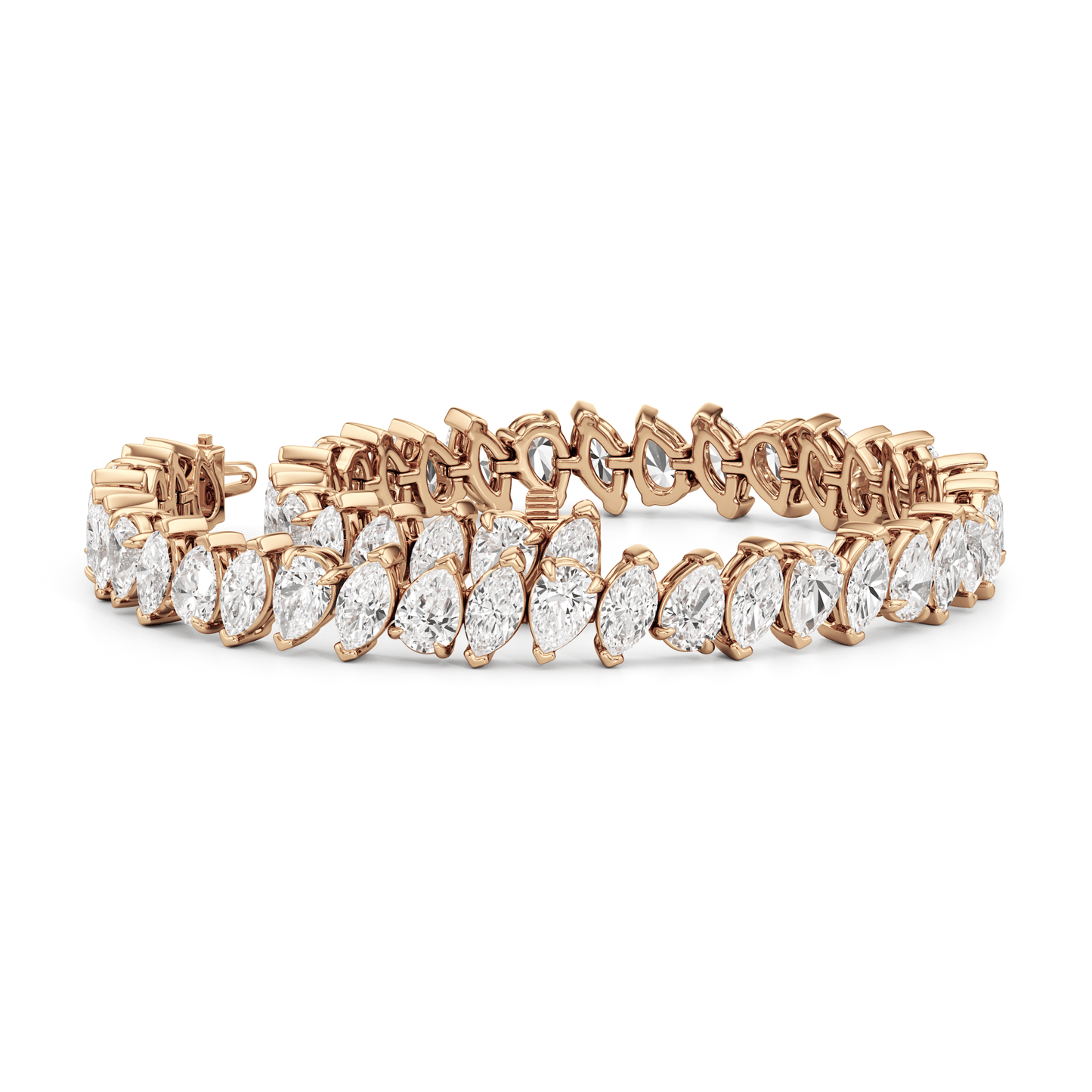 Marquise and Pear Tennis Bracelet - Lotus Diamond
