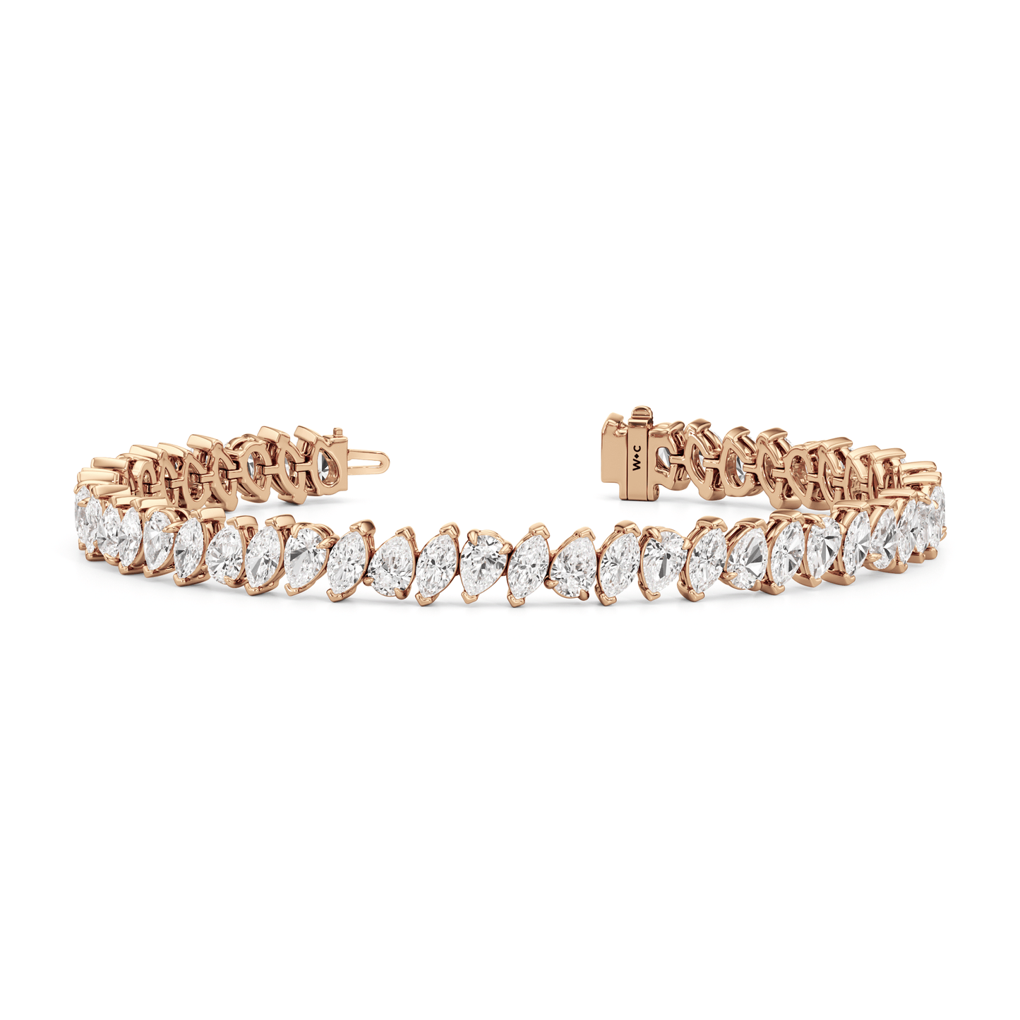 Marquise and Pear Tennis Bracelet - Lotus Diamond