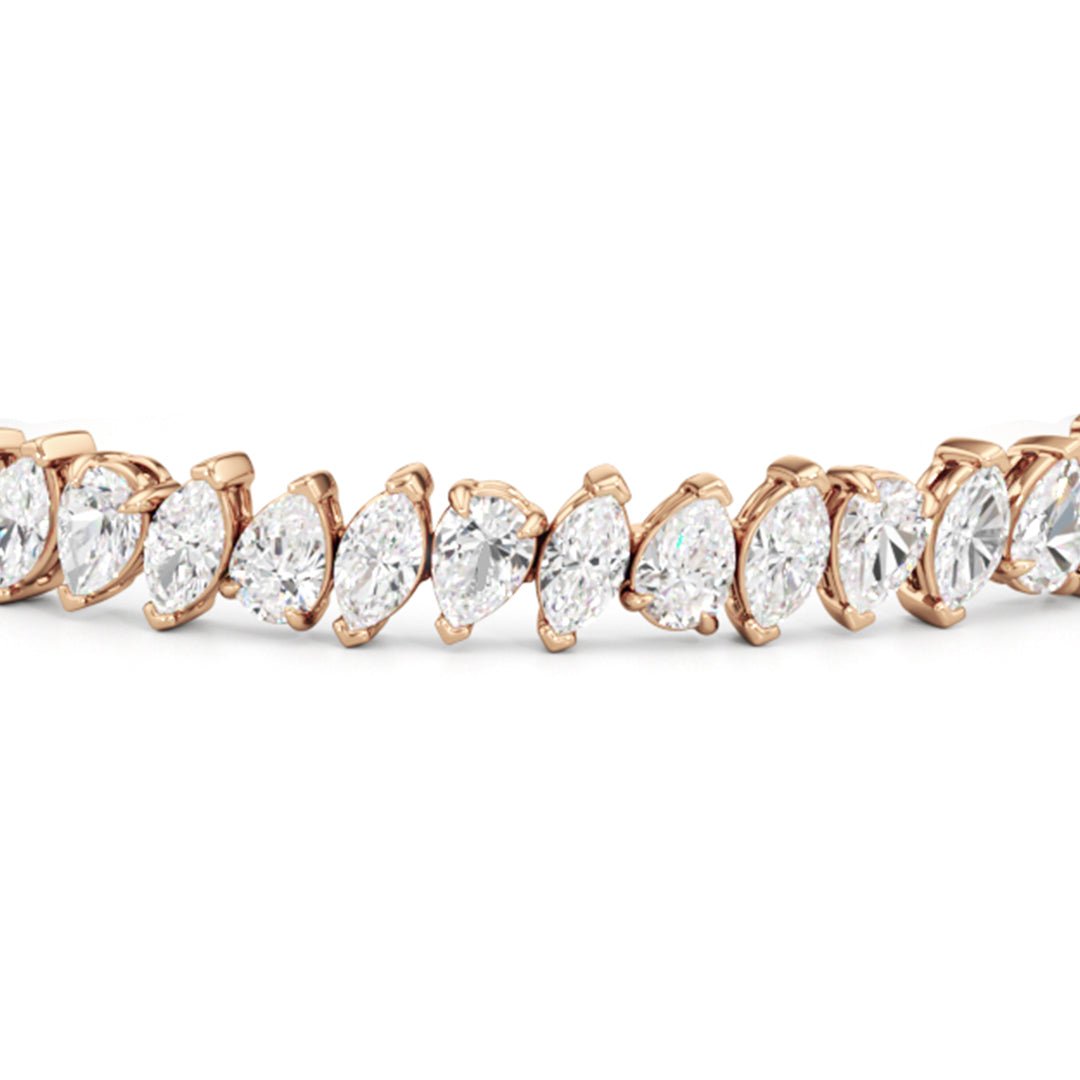 Marquise and Pear Tennis Bracelet - Lotus Diamond