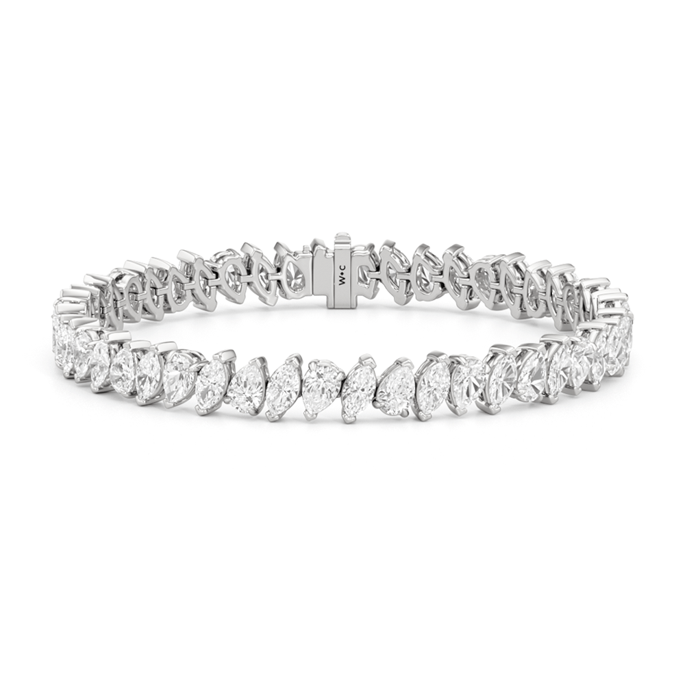 Marquise and Pear Tennis Bracelet - Lotus Diamond
