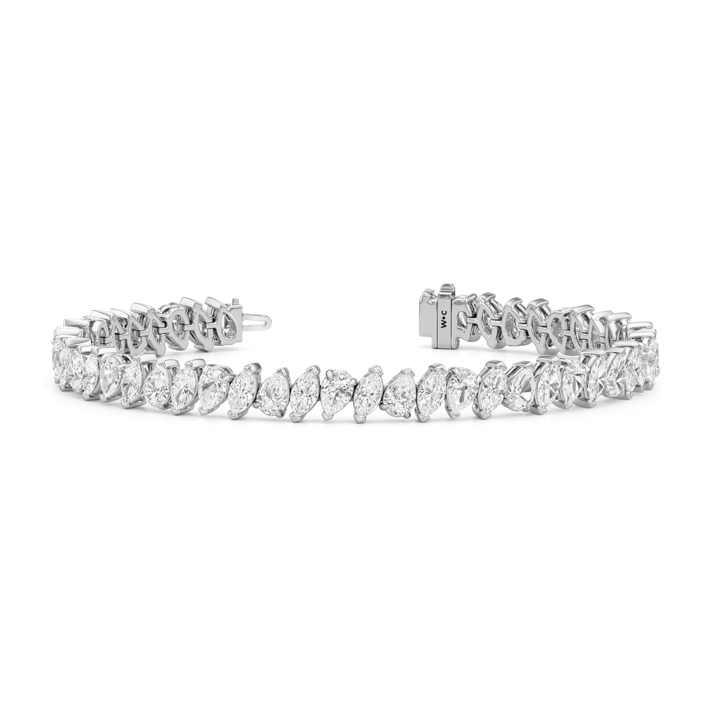 Marquise and Pear Tennis Bracelet - Lotus Diamond