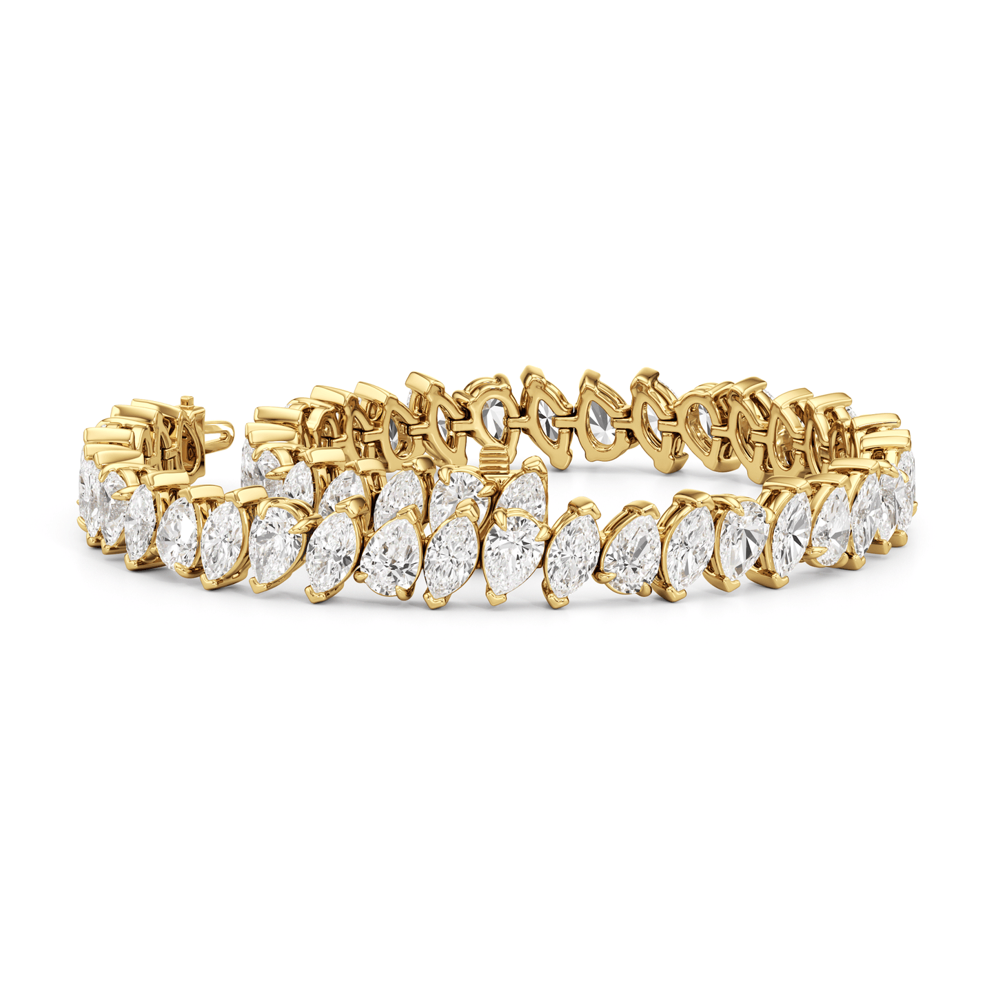 Marquise and Pear Tennis Bracelet - Lotus Diamond