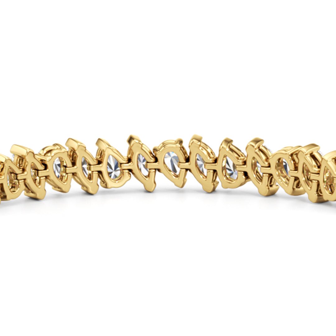 Marquise and Pear Tennis Bracelet - Lotus Diamond