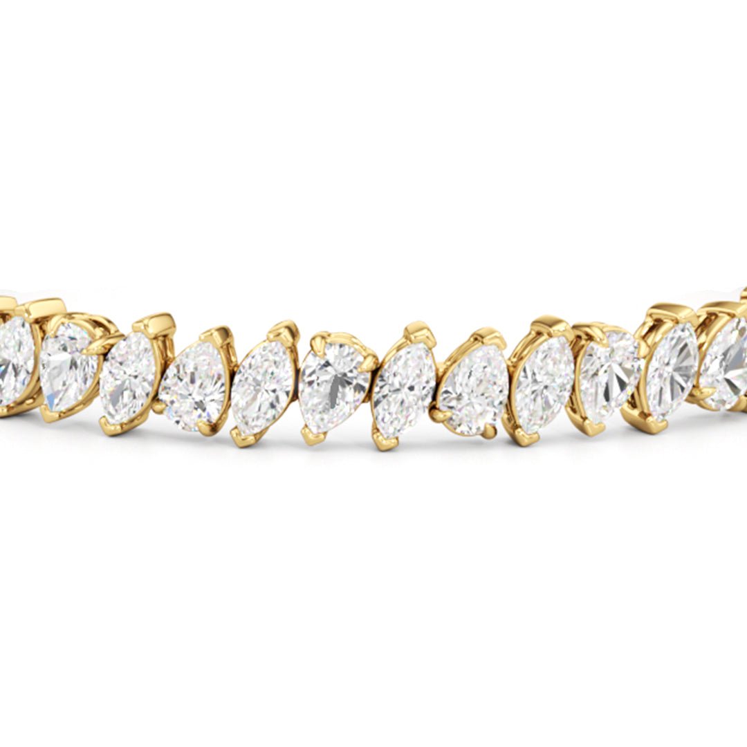Marquise and Pear Tennis Bracelet - Lotus Diamond
