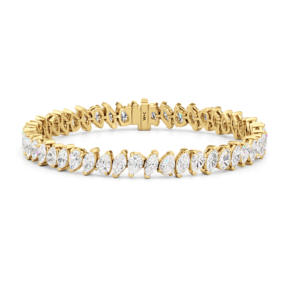 Marquise and Pear Tennis Bracelet - Lotus Diamond