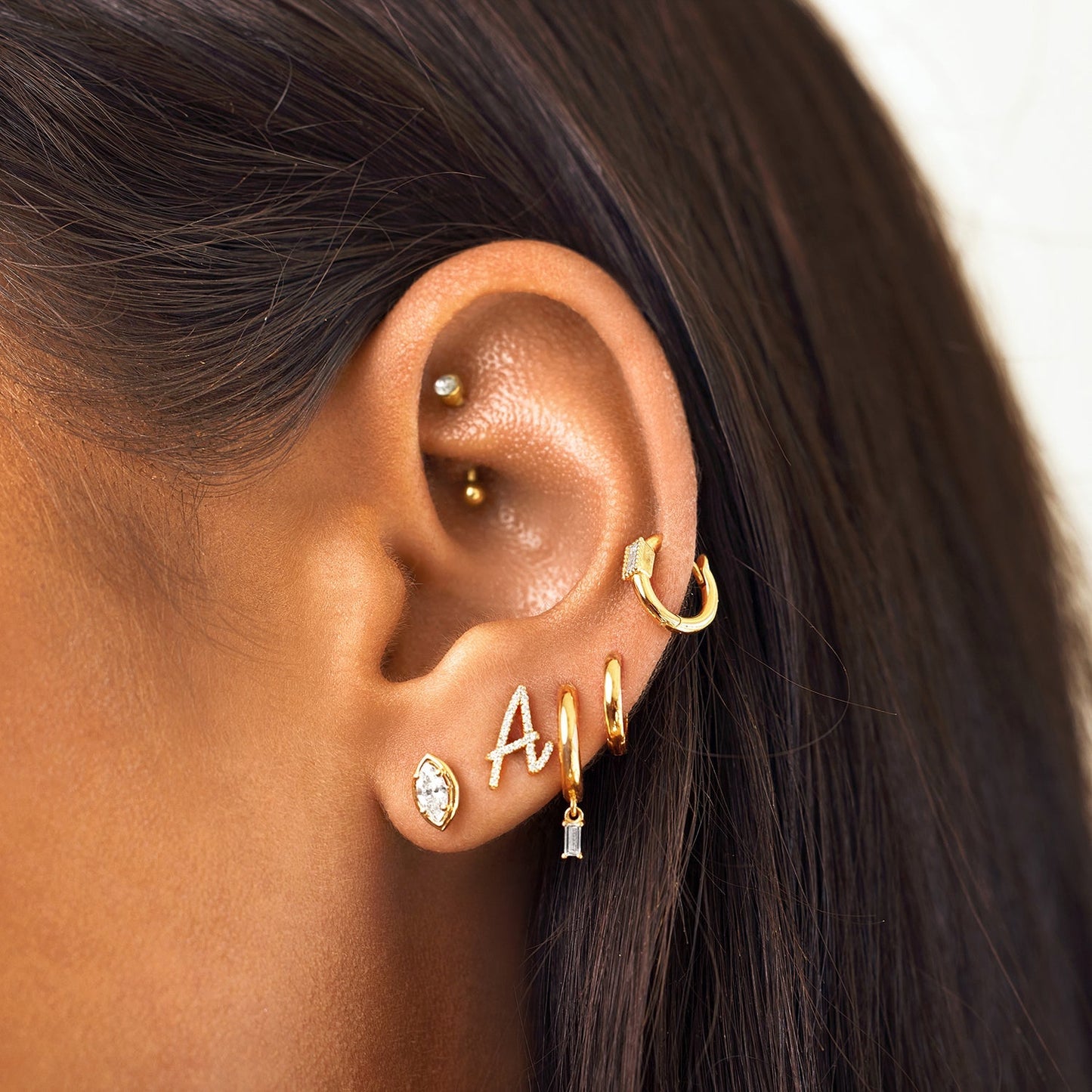 Marquise Diamond Stud Earrings - Lotus Diamond