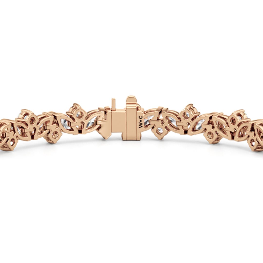 Marquise Wreath Tennis Bracelet - Lotus Diamond