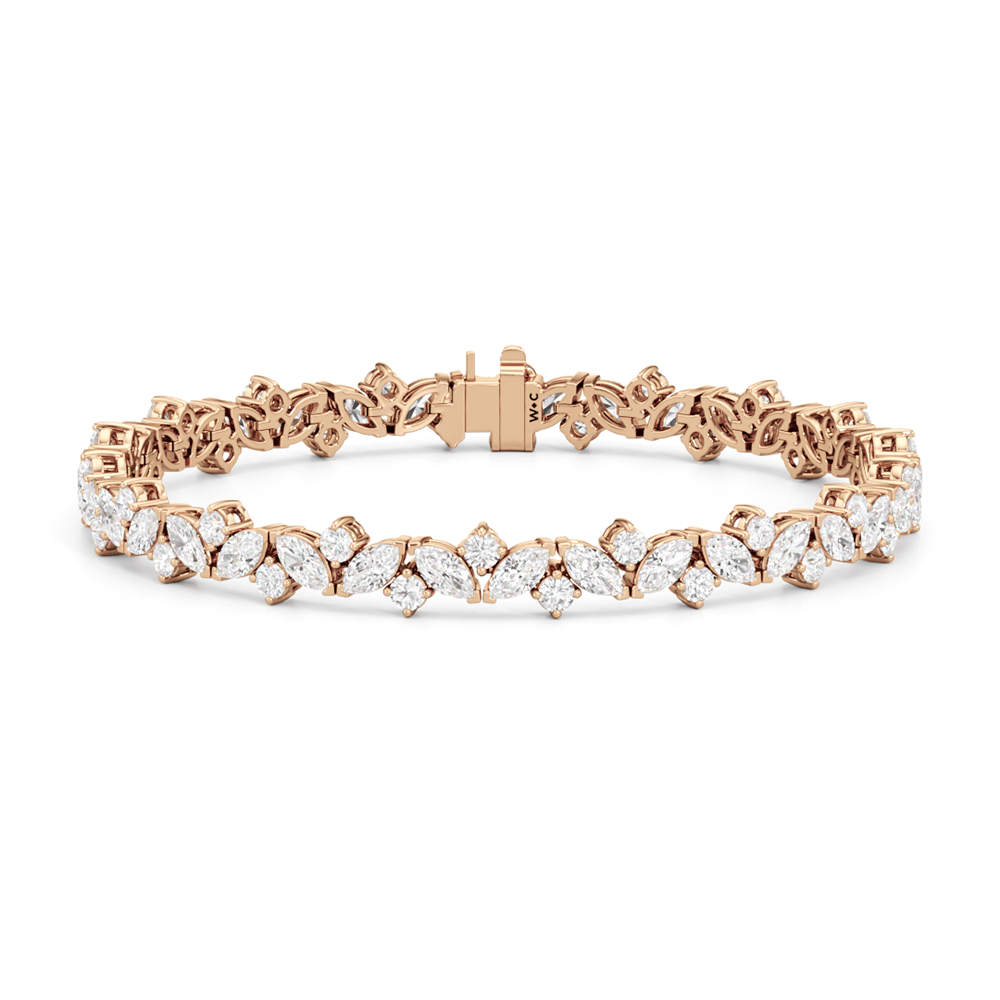 Marquise Wreath Tennis Bracelet - Lotus Diamond