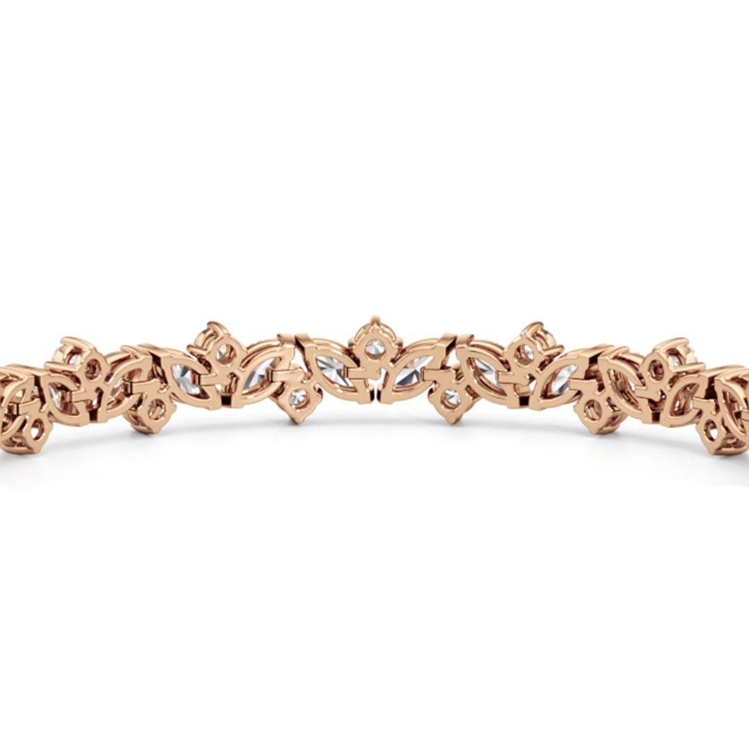 Marquise Wreath Tennis Bracelet - Lotus Diamond