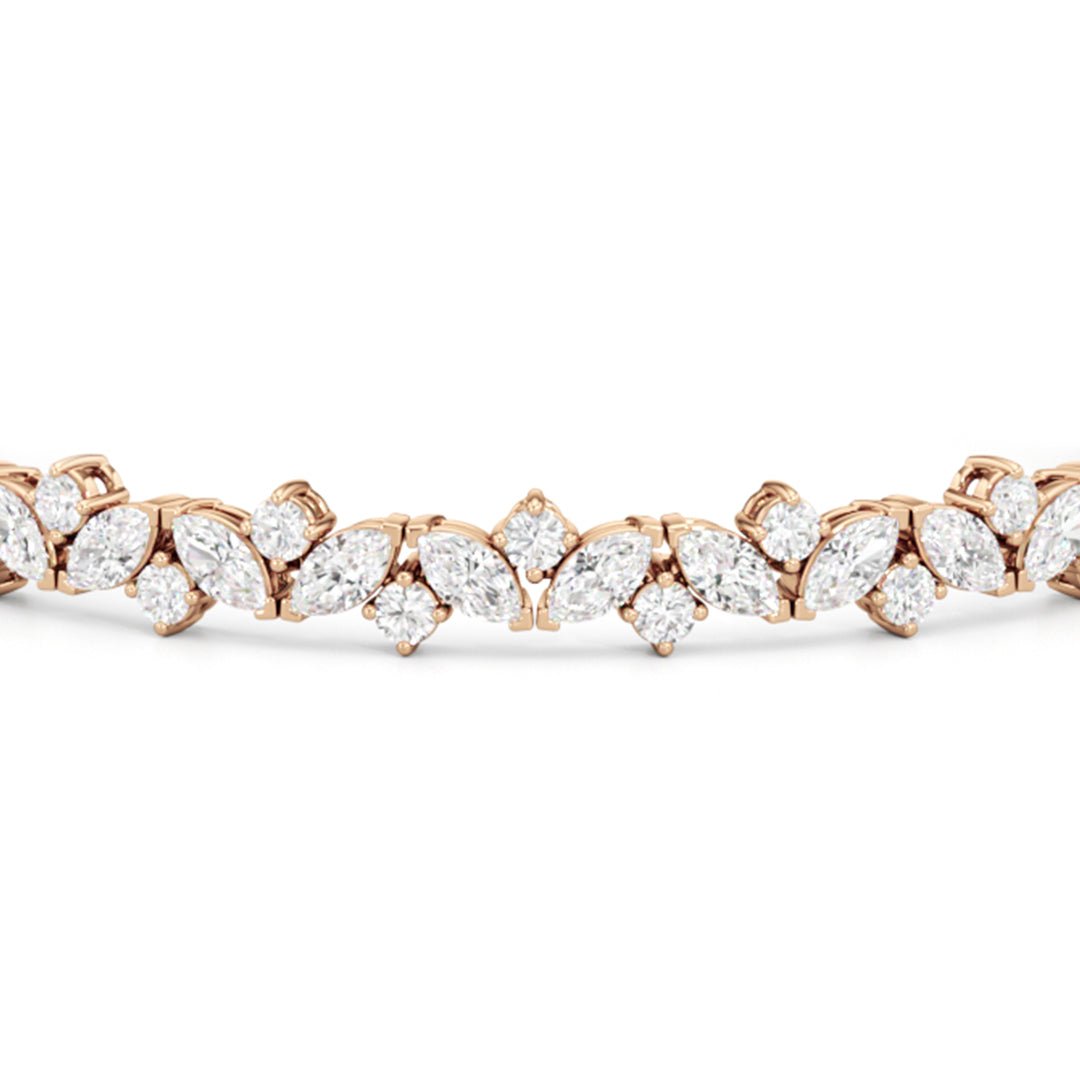 Marquise Wreath Tennis Bracelet - Lotus Diamond