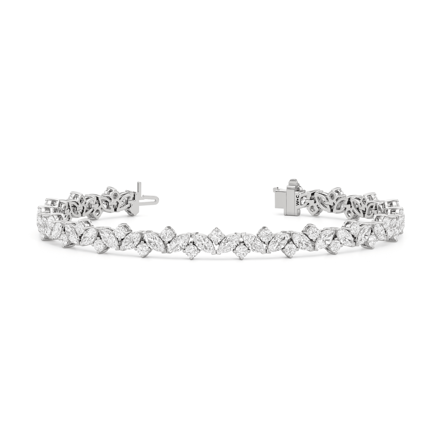 Marquise Wreath Tennis Bracelet - Lotus Diamond