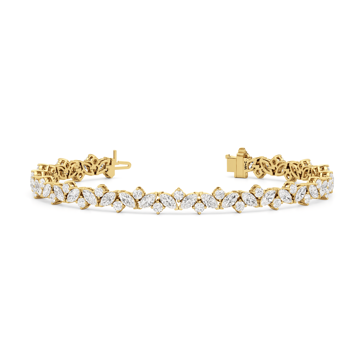 Marquise Wreath Tennis Bracelet - Lotus Diamond
