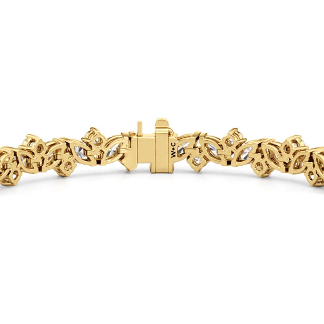 Marquise Wreath Tennis Bracelet - Lotus Diamond