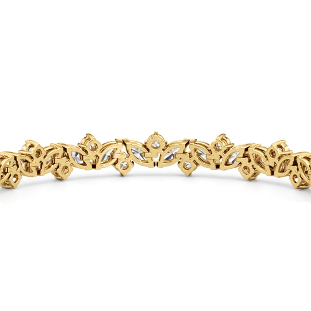Marquise Wreath Tennis Bracelet - Lotus Diamond