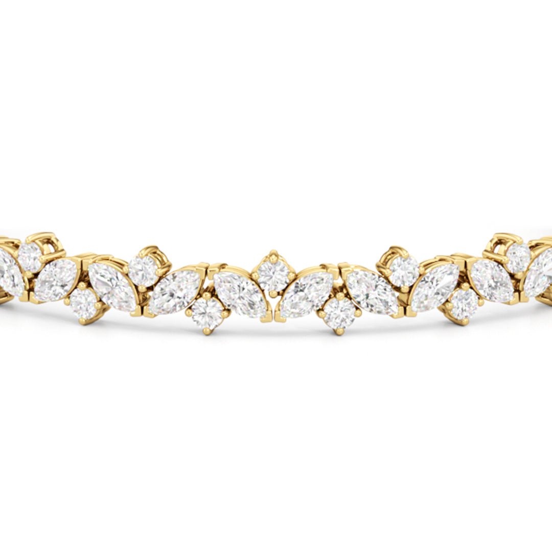 Marquise Wreath Tennis Bracelet - Lotus Diamond