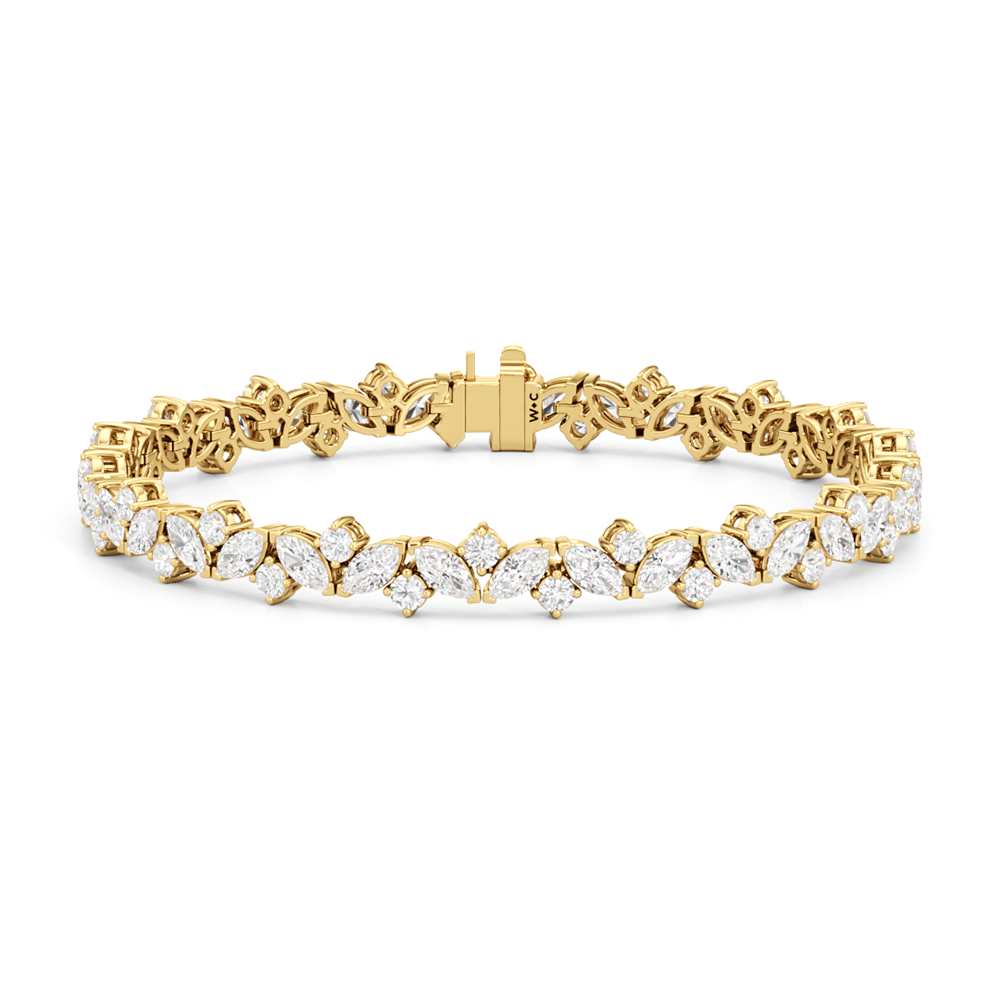 Marquise Wreath Tennis Bracelet - Lotus Diamond