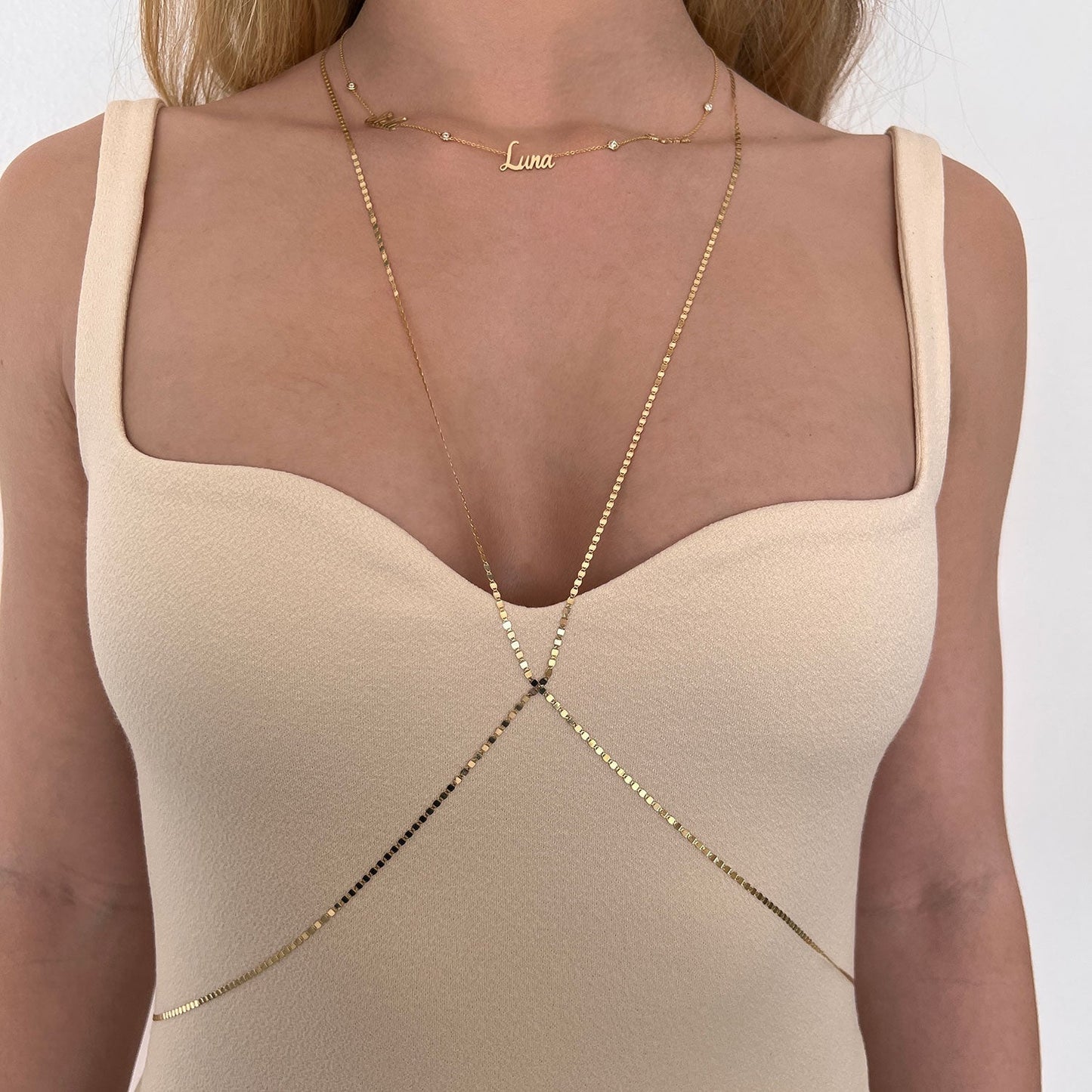 Mirror Body Chain - Lotus Diamond