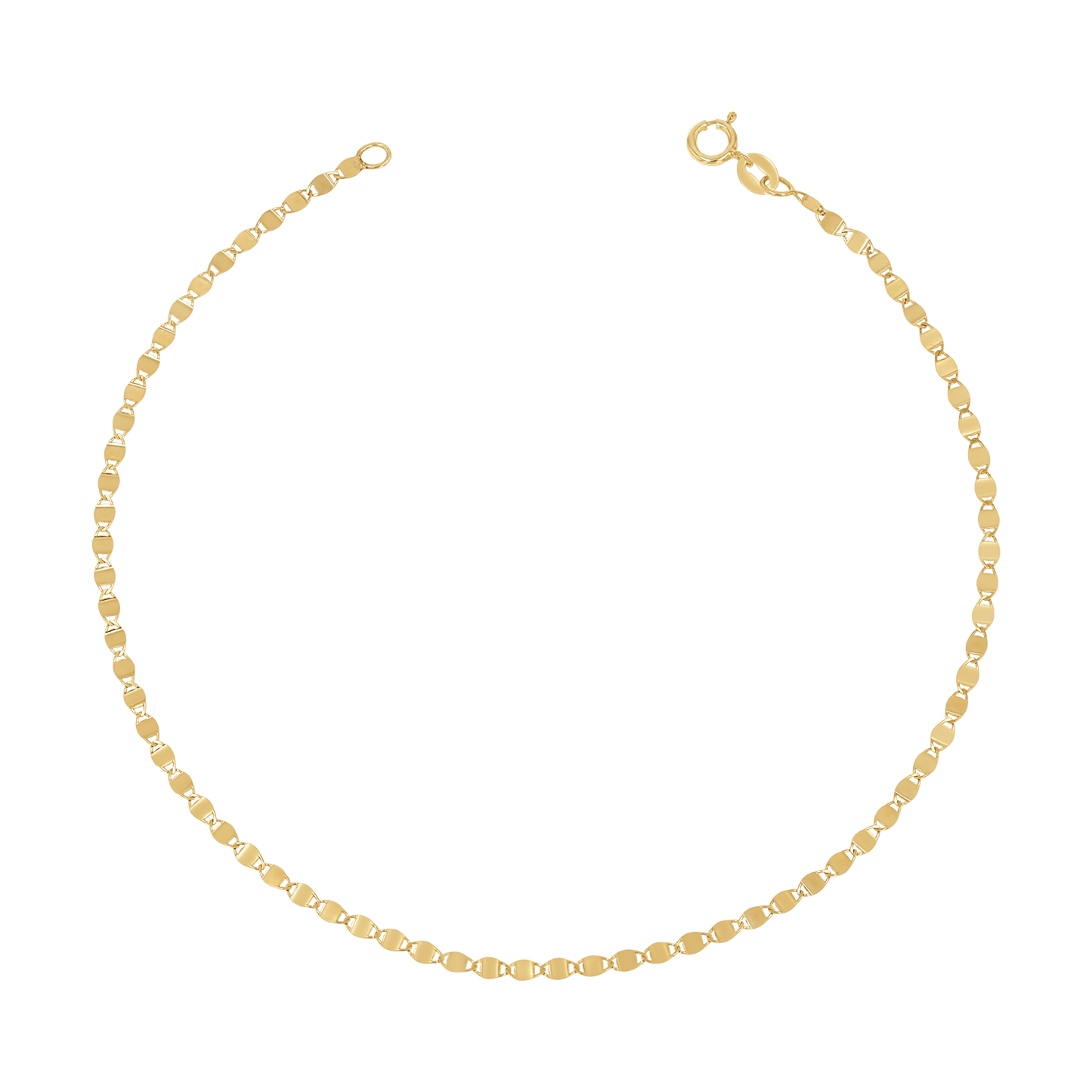 Mirror Chain Anklet - Lotus Diamond