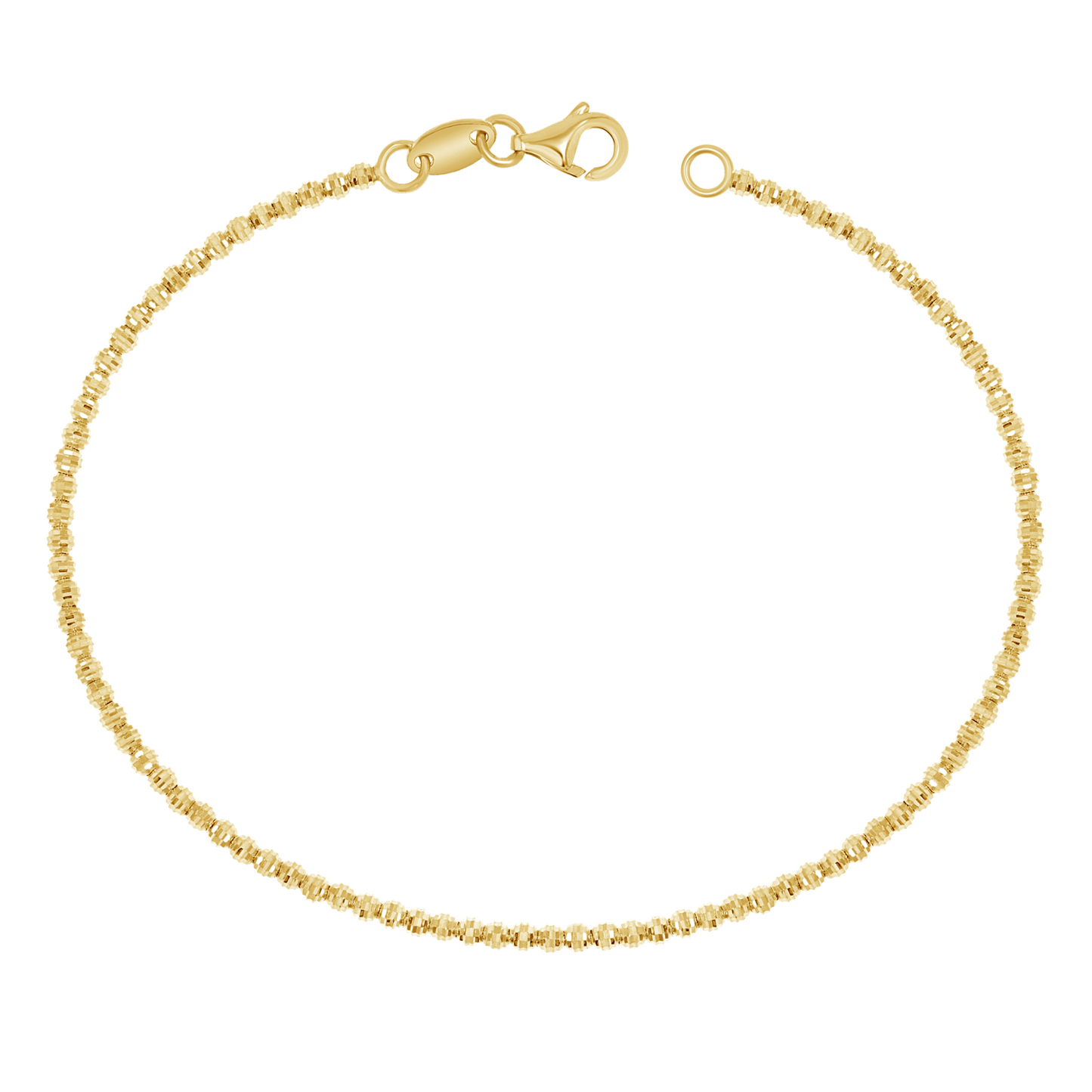 Mooncut Gold Wrap Around Bracelet - Lotus Diamond