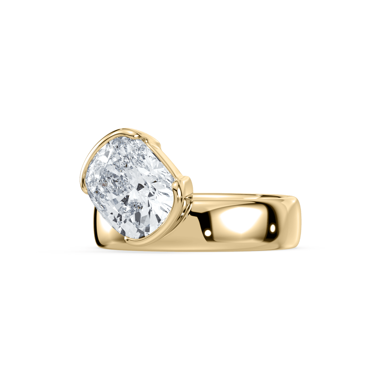 Muse Cushion Lab Diamond Engagement Ring - Lotus Diamond